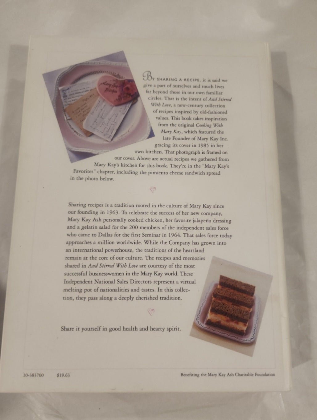 Mary Kay Ash AND STIRRED WITH LOVE Recipes and Reflections Shared Cookbook - I Bought a Yard Sale