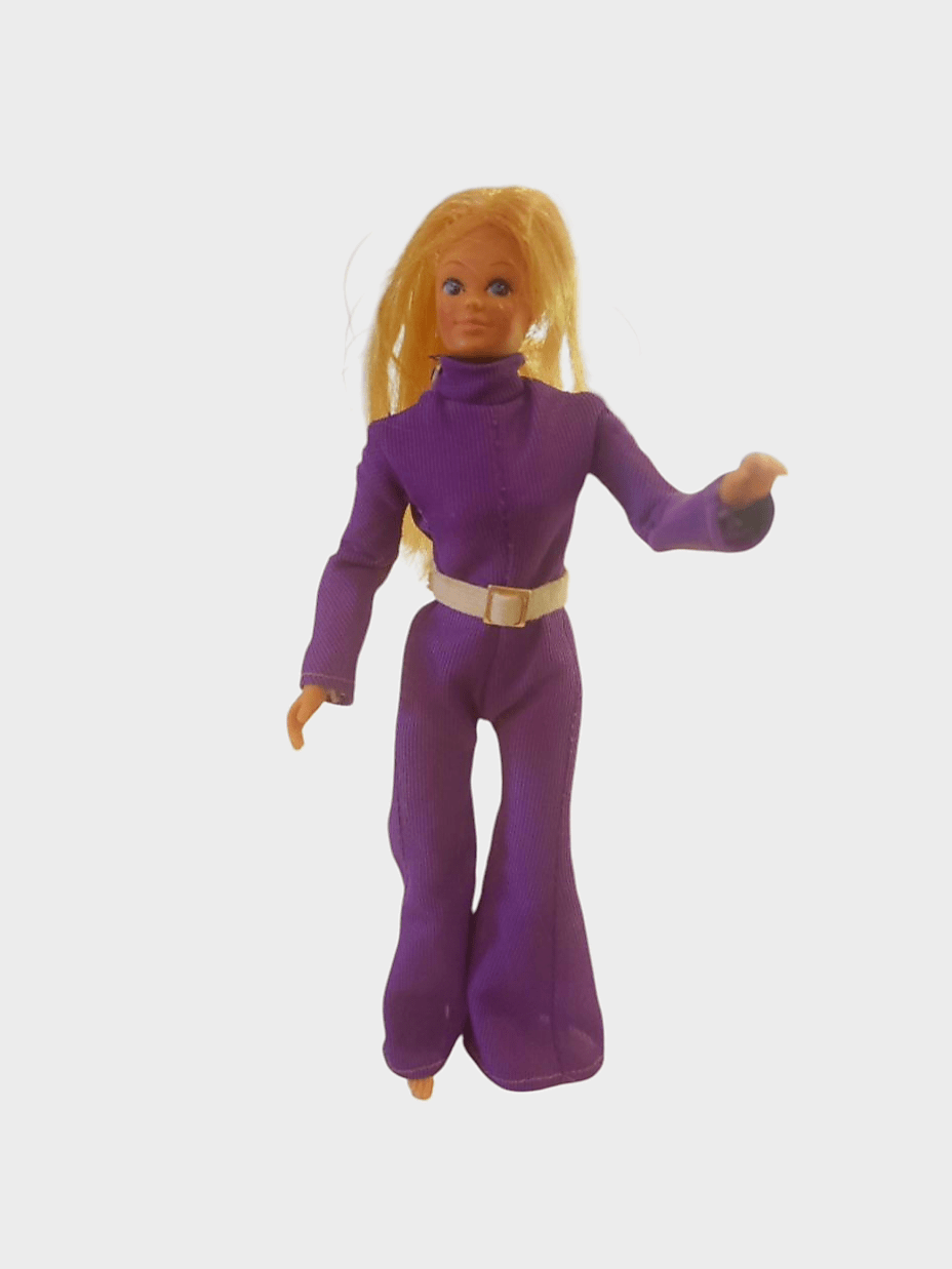 MEGO Vintage 1972 DINAH MITE Jointed Action Figure 7 1/2" DOLL, Outfit & Belt - I Bought a Yard Sale