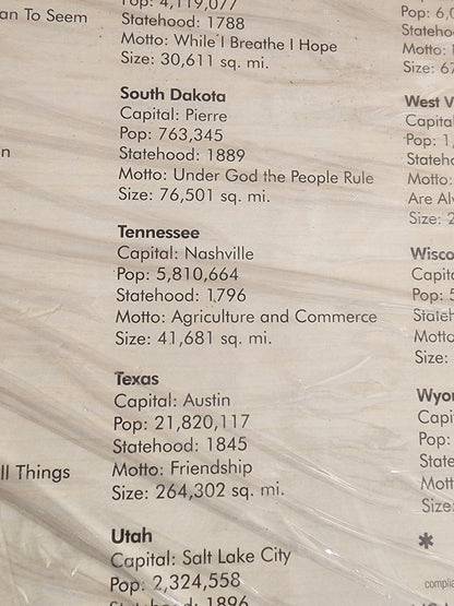 Melissa & Doug All WOOD UNITED STATES Puzzle with Capitals - I Bought a Yard Sale