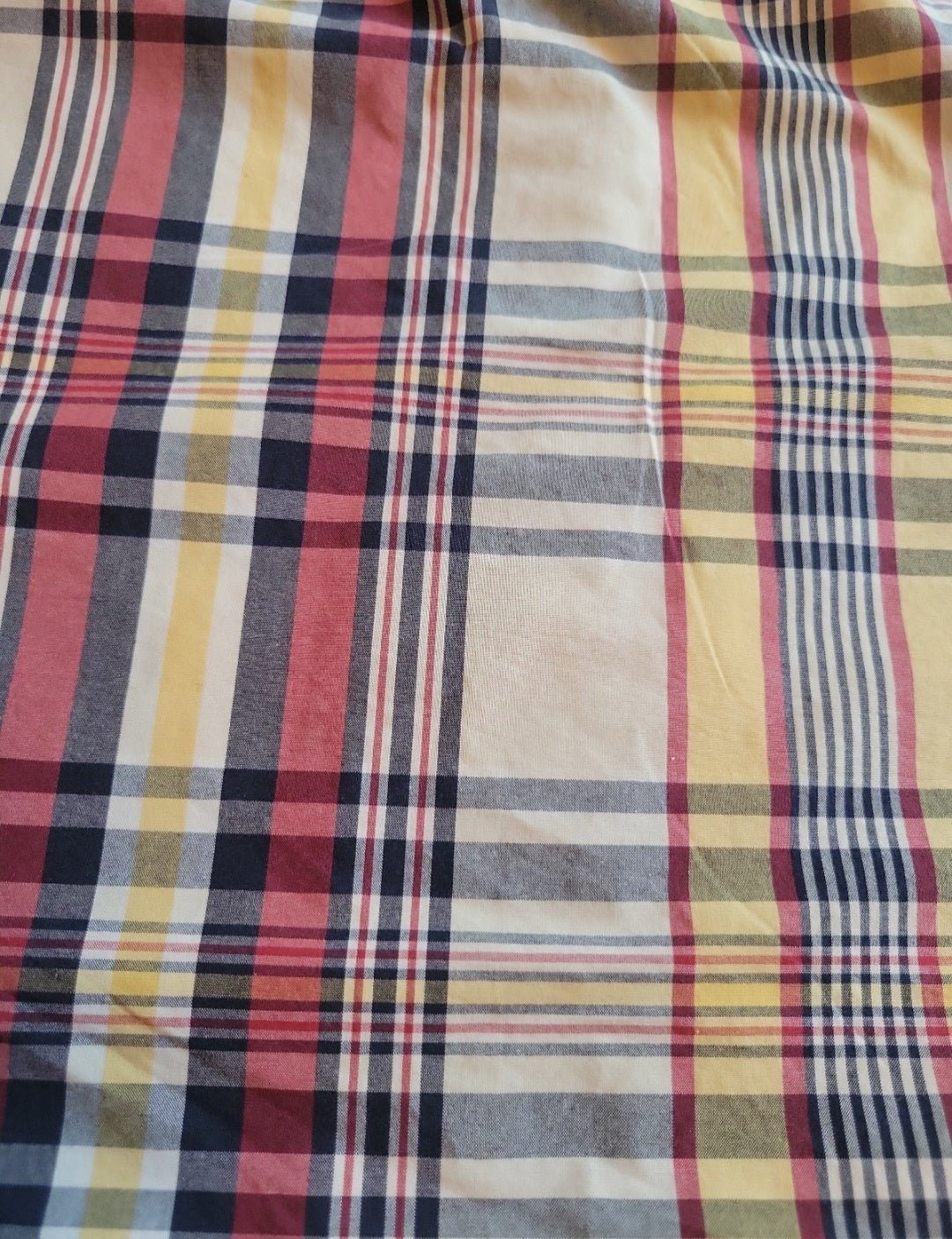 Men's Nautical Button Down plaid Shirt L - I Bought a Yard Sale
