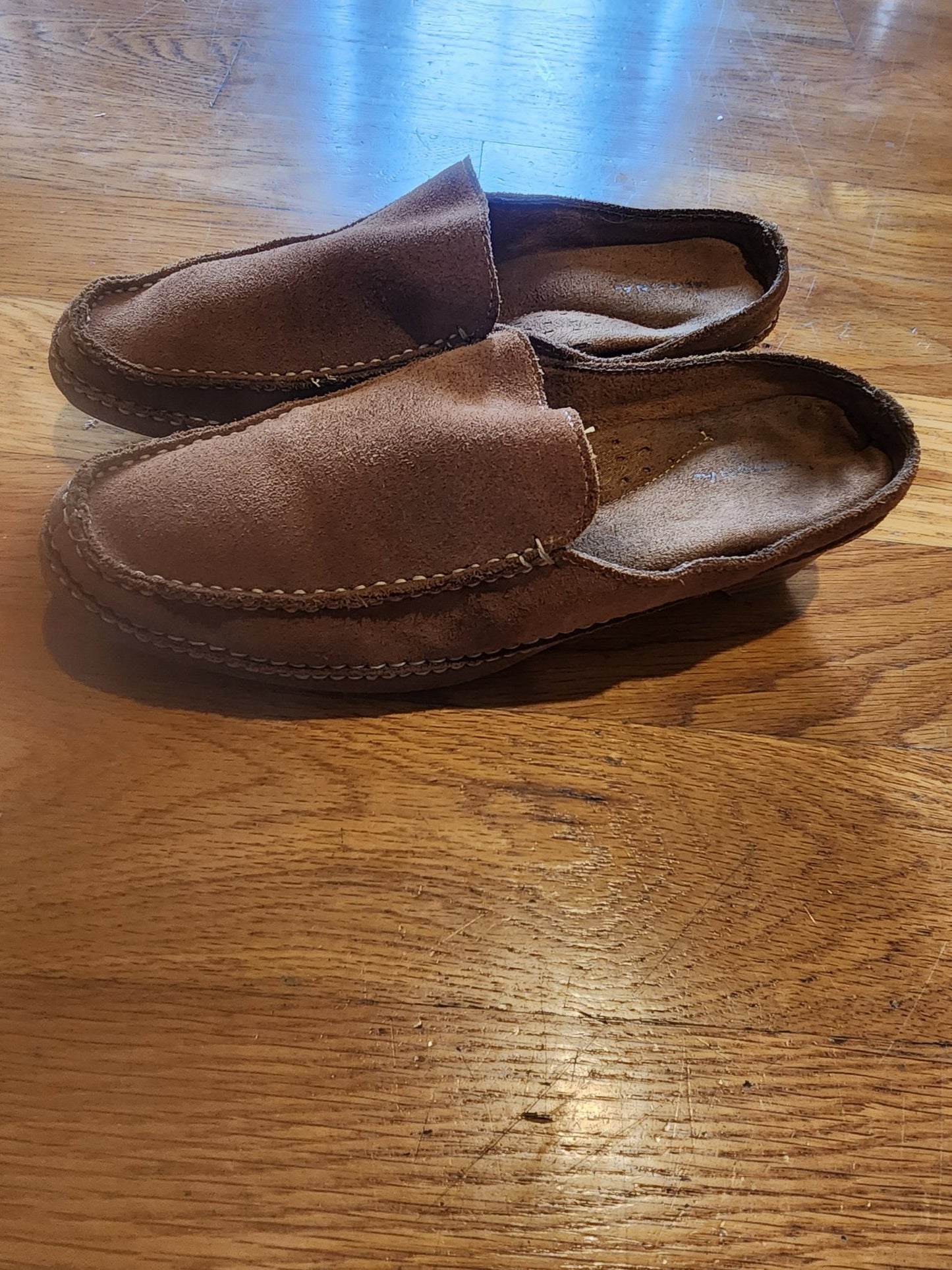 Merona Womens Shoes Size 8 Slip On Mule Loafers Brown Suede - I Bought a Yard Sale
