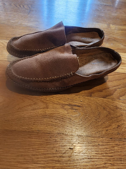 Merona Womens Shoes Size 8 Slip On Mule Loafers Brown Suede - I Bought a Yard Sale
