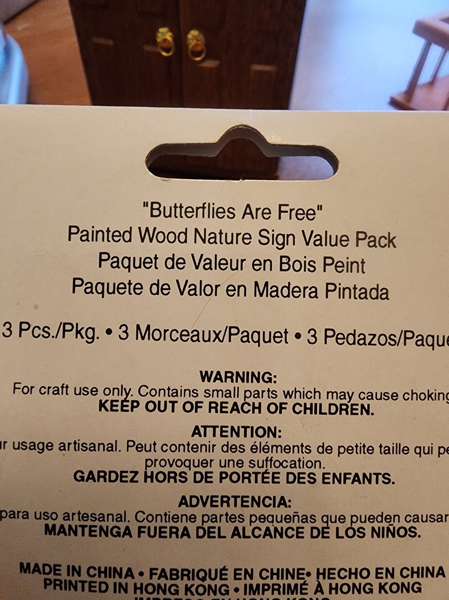 Minature Painted wood nature sign value pack Nature, Butterflies are free, Welco - I Bought a Yard Sale