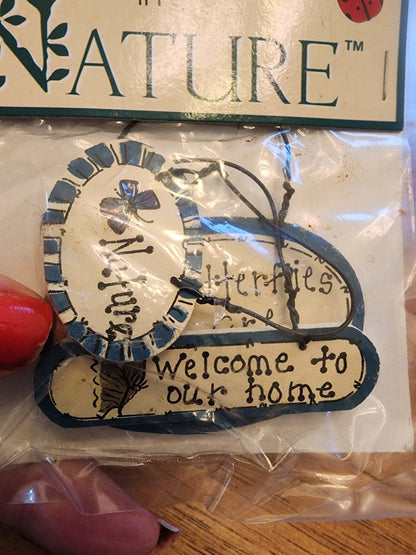 Minature Painted wood nature sign value pack Nature, Butterflies are free, Welco - I Bought a Yard Sale