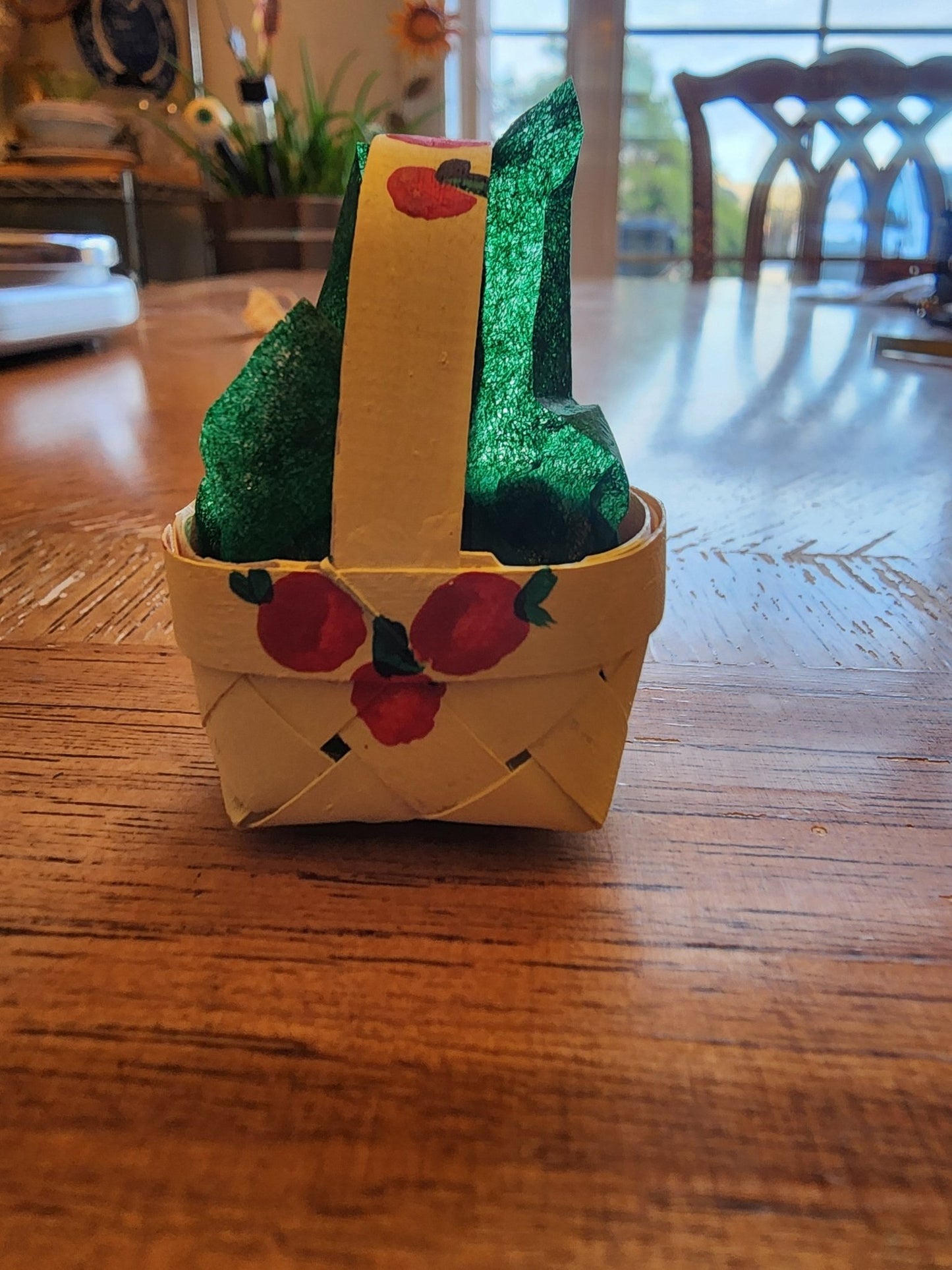 Miniature Basket with hand painted Apples - I Bought a Yard Sale