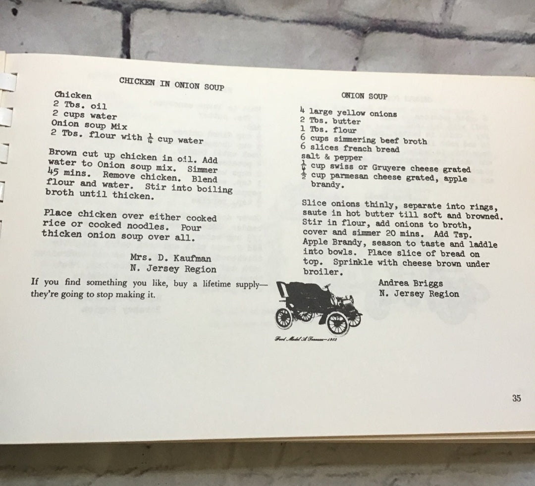 National Cook Book Antique Automobile Club of America - I Bought a Yard Sale