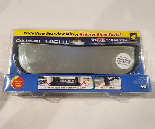 New Angel View Wide Angle Rearview Mirror As Seen On TV Black Convex Car Mirror - I Bought a Yard Sale