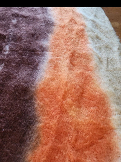 New Blanket Scarf Shaw One Size orange purple tan - I Bought a Yard Sale