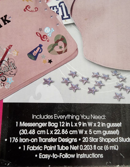 Next Style Fashion Art Hip Messenger Bag - Design Your Own New craft kit new open box - I Bought a Yard Sale
