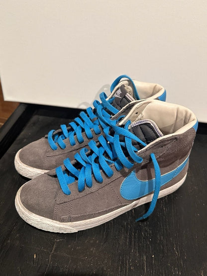 Nike Blazer Mid Vintage GS Grey Suede Photo Blue - I Bought a Yard Sale