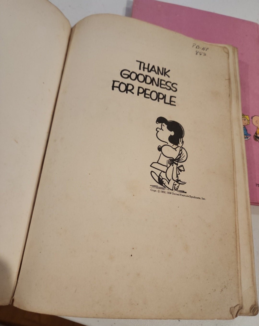 Nostalgic Charlie Brown Book Duo Vintage Charlie Brown Books Thank Goodness for People, Be my Valentine - I Bought a Yard Sale