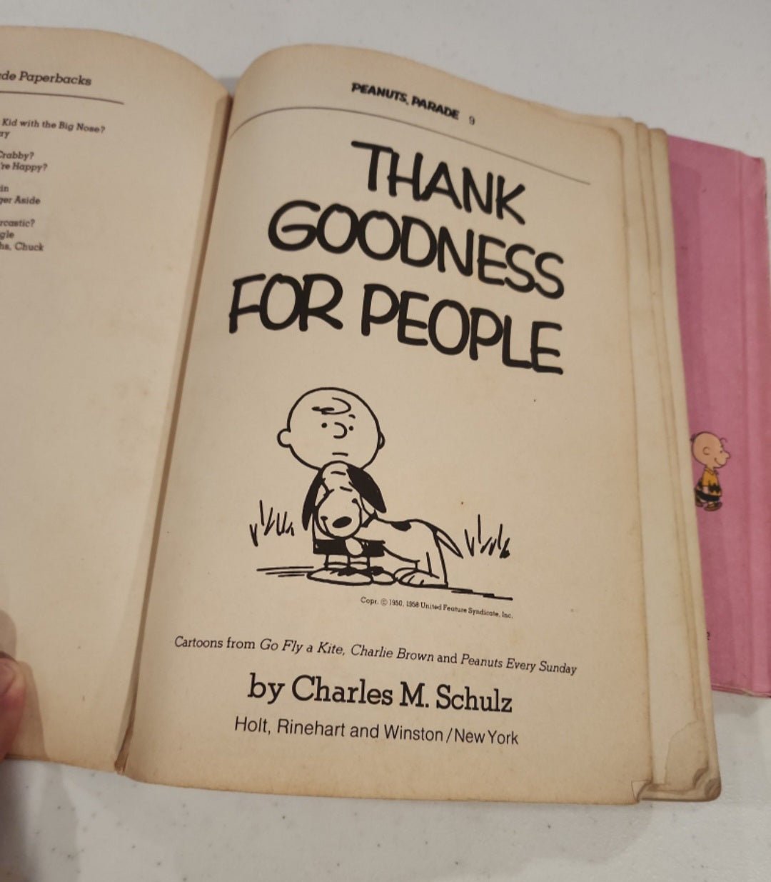 Nostalgic Charlie Brown Book Duo Vintage Charlie Brown Books Thank Goodness for People, Be my Valentine - I Bought a Yard Sale