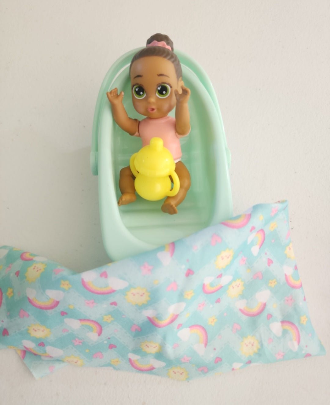 Perfectly Cute My Lil 4" Babies with carrier blanket and bottle - I Bought a Yard Sale