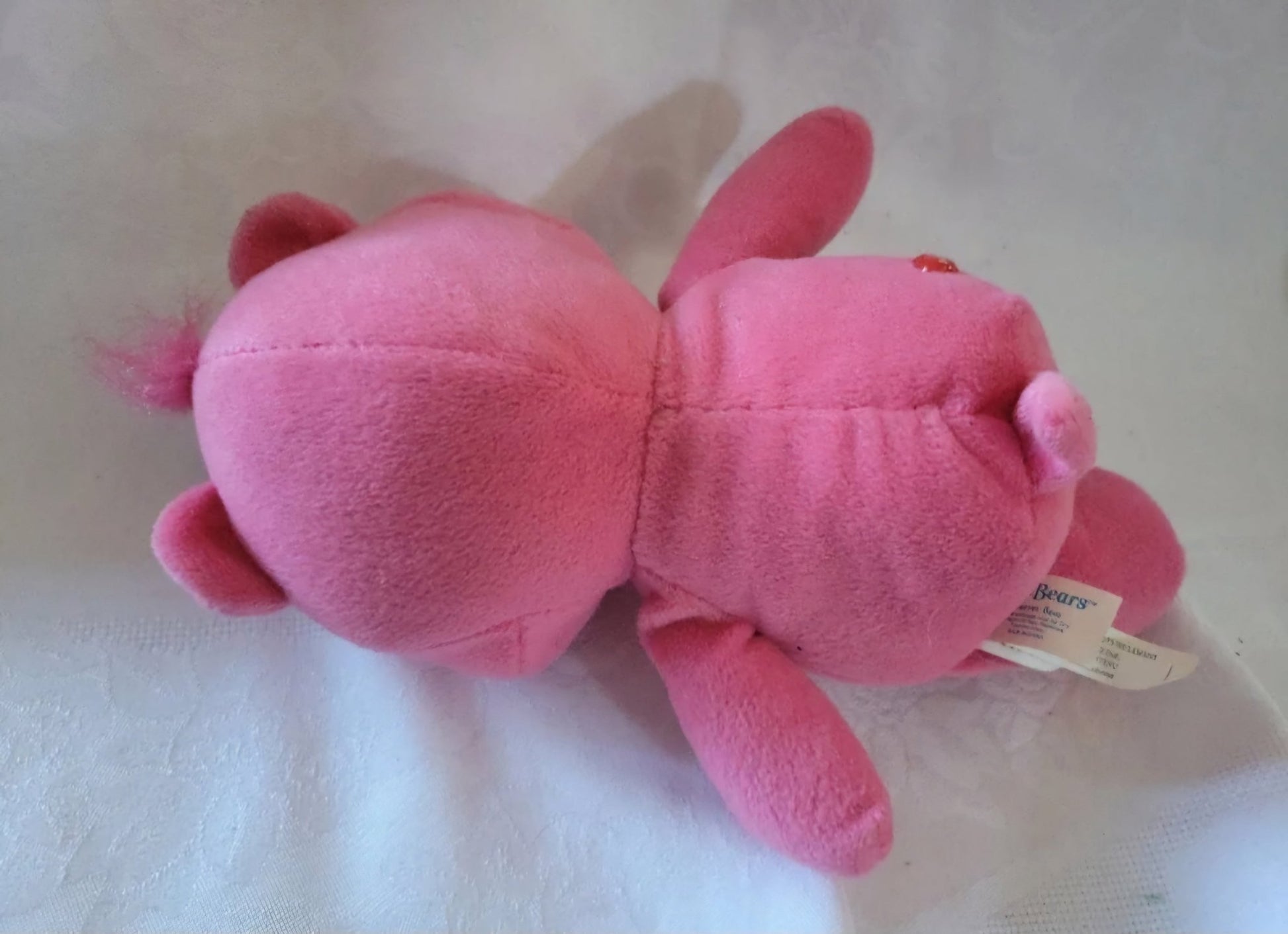 Plush Pink care bear secret bear 2005 with heart lock - I Bought a Yard Sale