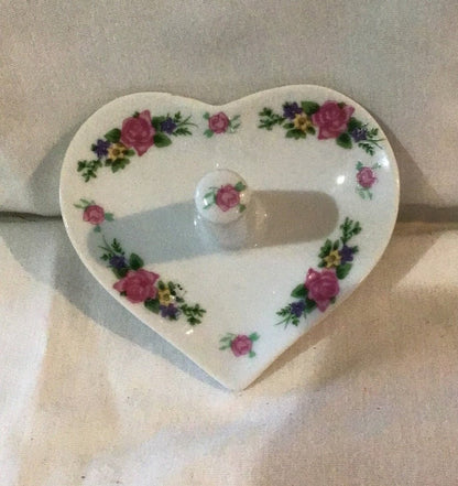 Porcelain Heart Shaped Tree Ring with Roses - I Bought a Yard Sale