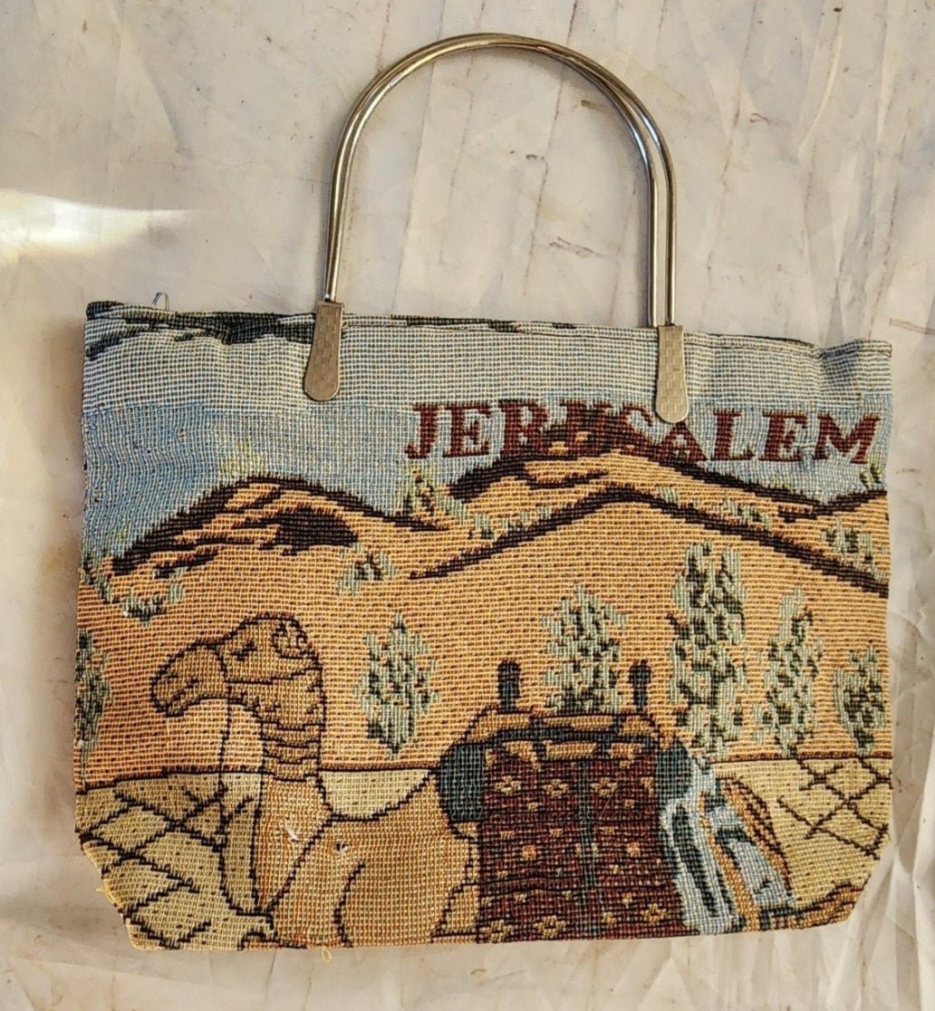 Purse with Jerusalem and Camel on Purse - I Bought a Yard Sale