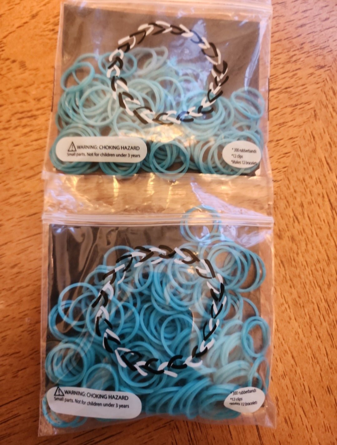 RAINBOW loom lot with c & s clips. Blue turquoise, purple white black - I Bought a Yard Sale