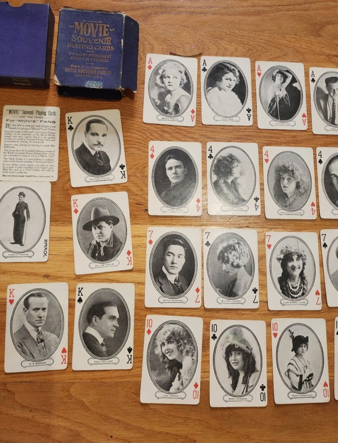 RARE! 1916 "Movie Star" Souvenir Playing Cards - Charlie Chaplin Joker! - I Bought a Yard Sale