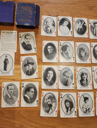 RARE! 1916 "Movie Star" Souvenir Playing Cards - Charlie Chaplin Joker! - I Bought a Yard Sale