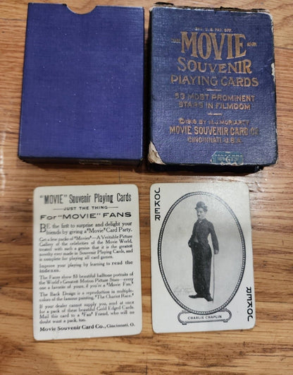 RARE! 1916 "Movie Star" Souvenir Playing Cards - Charlie Chaplin Joker! - I Bought a Yard Sale