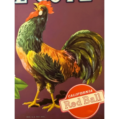 Antique 1930s Pride of Venice Cove Orange Crate Label — Klink Citrus Association, Ivanhoe, Tulare County CA