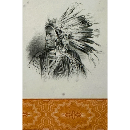 Vintage American Brands Stock Certificate 📜 Native American Chief Vignette, New Jersey Tobacco Americana