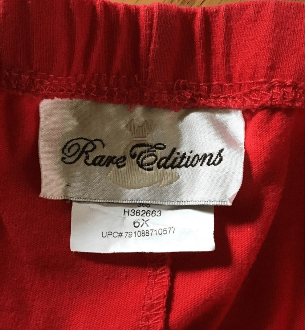 Rare Editions Girls Red and white pants 4th July 6X - I Bought a Yard Sale