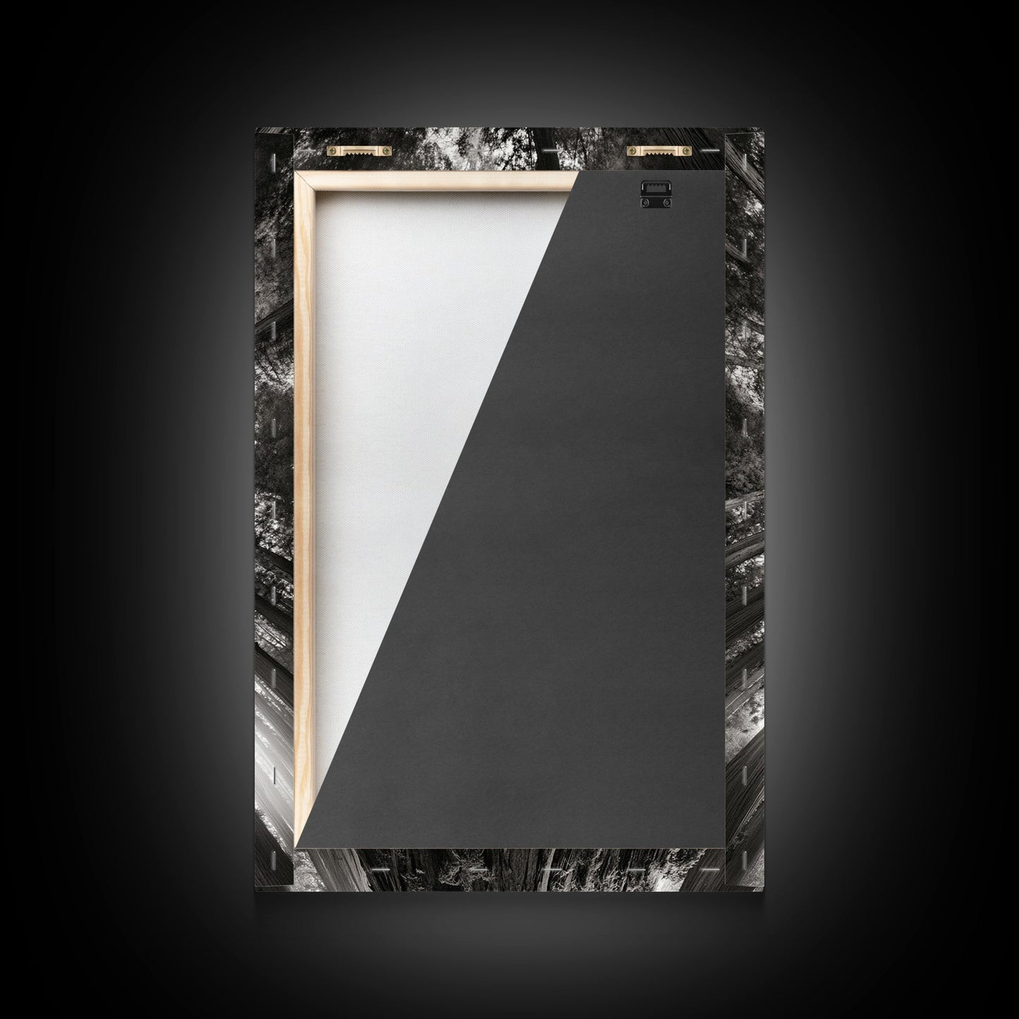 Redwood Canopy Sky, Majestic Forest Trees, Vertical Nature Scene, Framed Canvas Print, Wilderness Wall Art, Lodge or Den Decor - I Bought a Yard Sale