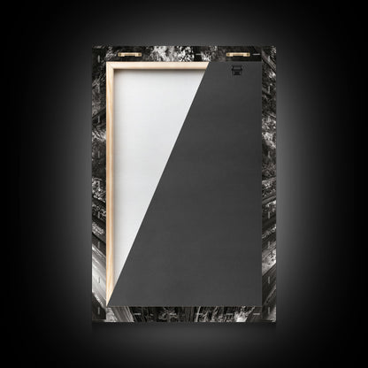 Redwood Canopy Sky, Majestic Forest Trees, Vertical Nature Scene, Framed Canvas Print, Wilderness Wall Art, Lodge or Den Decor - I Bought a Yard Sale