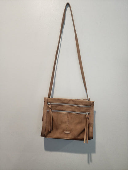 Relic Confetti Purse Shoulder Crossbody Bag 3 Zippers - Tassels Light Weight Brown - I Bought a Yard Sale