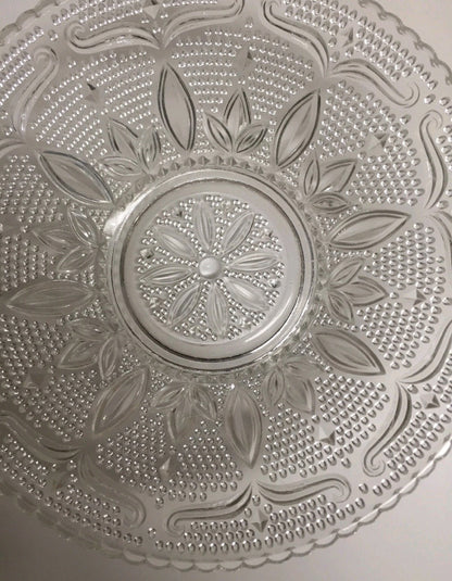 Vintage Crystal Heritage Hobnail Fruit Bowl By Federal Glass Co. 10-1/2" in diameter