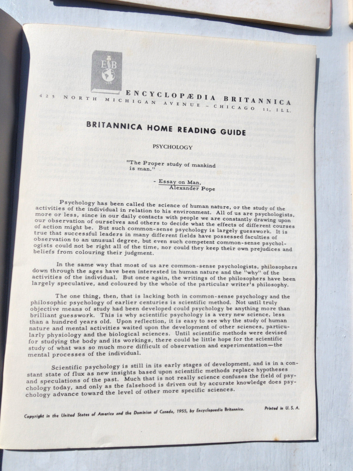 Vintage Encyclopedia Britannica Home Reading Guide Lot of 4- 1955