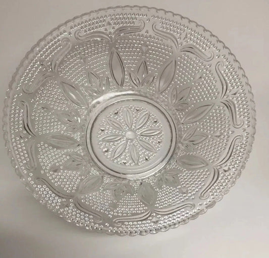 Vintage Crystal Heritage Hobnail Fruit Bowl By Federal Glass Co. 10-1/2" in diameter