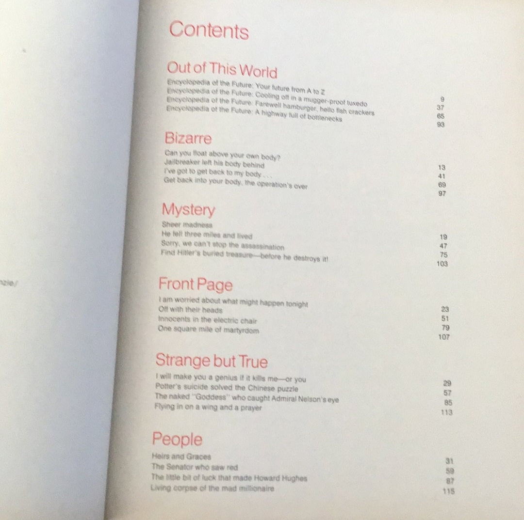 7 Out of this World Books date is 1976-1978 Library Of Bizarre & Extraordinary