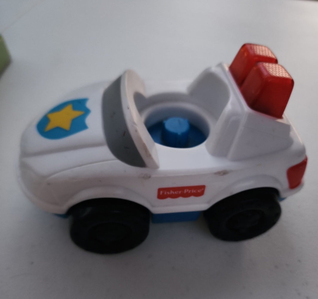 Vintage 2000 Little People POLICE CAR Toy Lights Sound Fisher Price 74888 Mattel