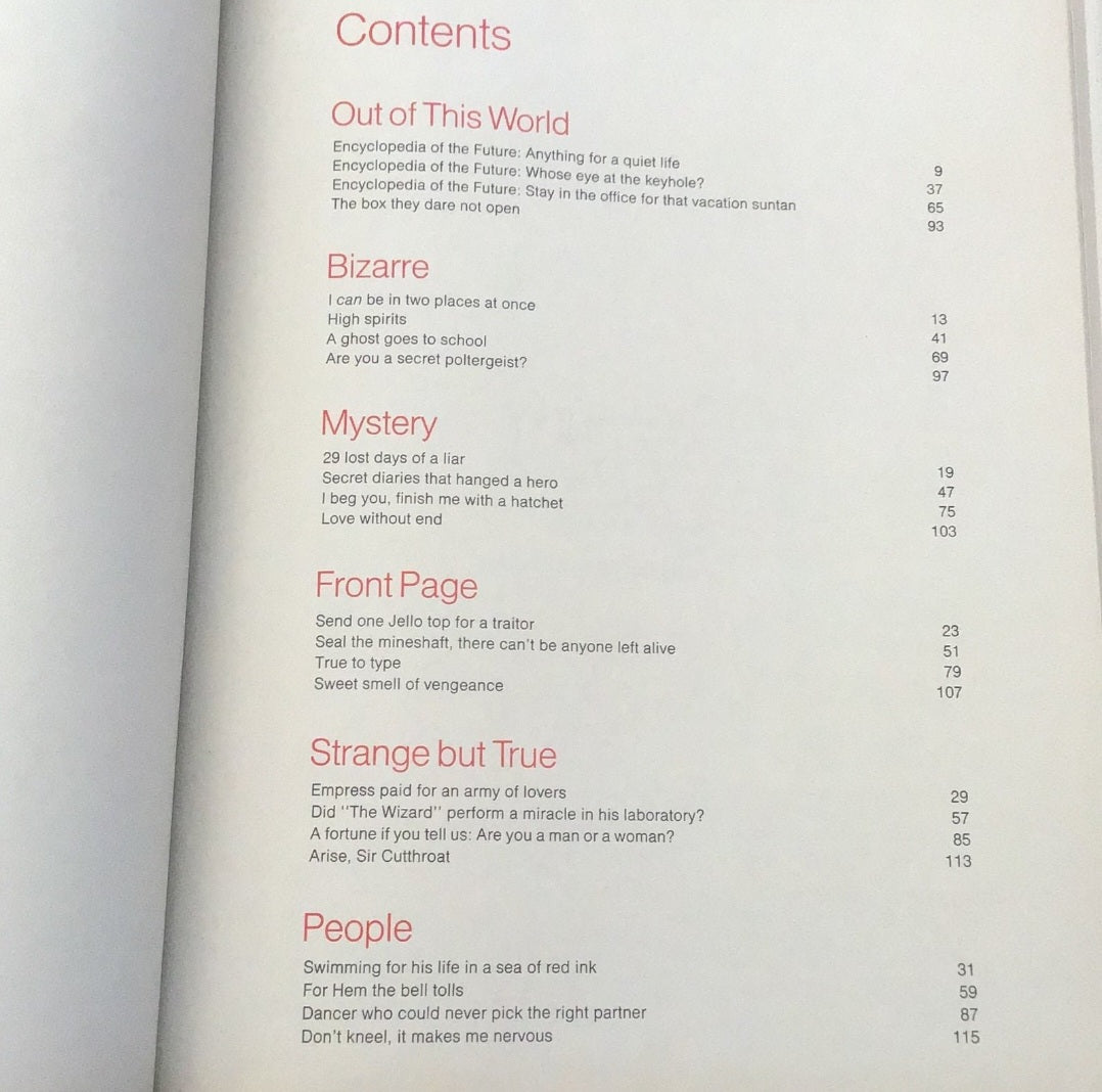 7 Out of this World Books date is 1976-1978 Library Of Bizarre & Extraordinary