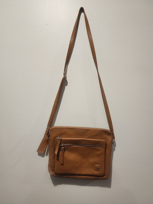 Wise Owl Brown  Leather Purse Crossbody