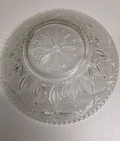 Vintage Crystal Heritage Hobnail Fruit Bowl By Federal Glass Co. 10-1/2" in diameter