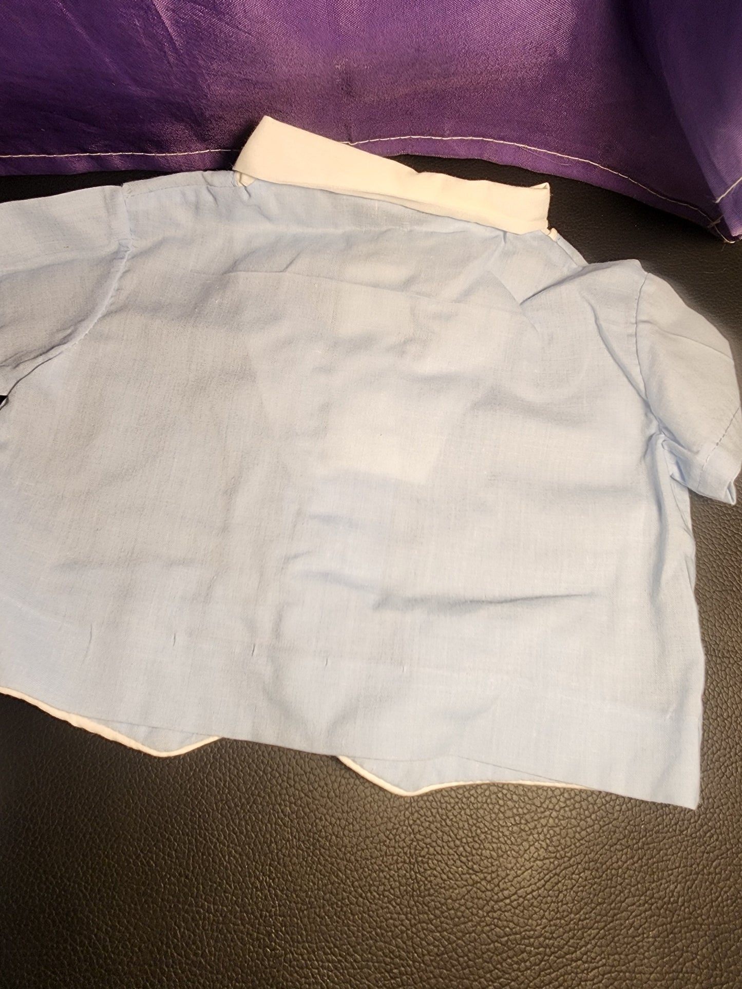 Vintage Classic Blue Newborn Outfit with Vest and Bow Tie