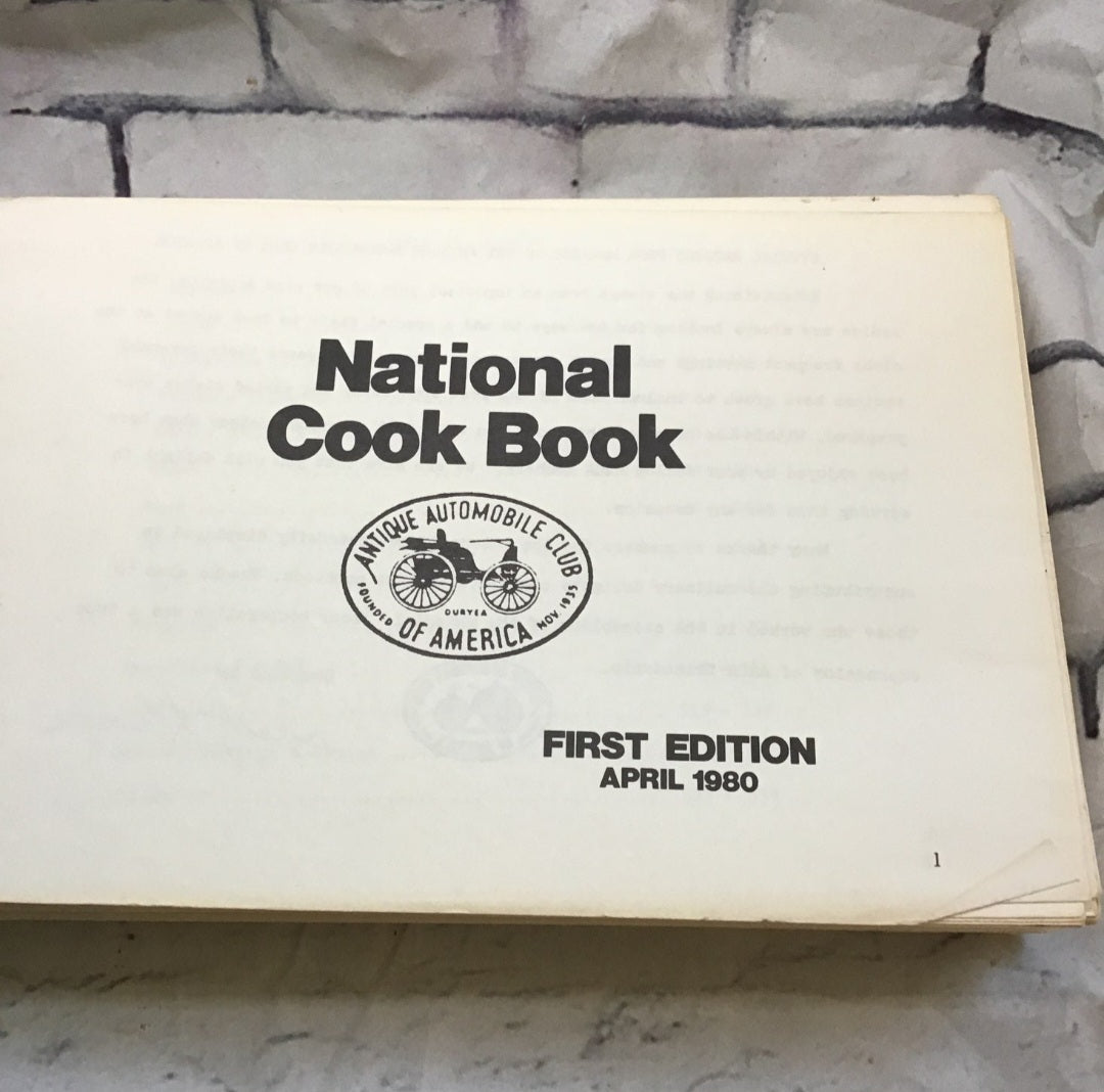 National Cook Book Antique Automobile Club of America