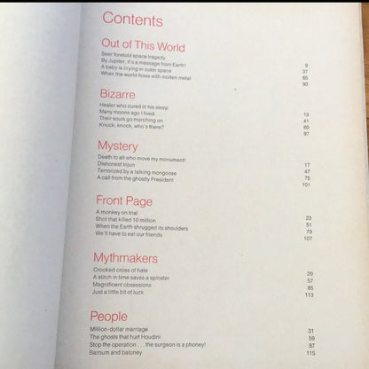 7 Out of this World Books date is 1976-1978 Library Of Bizarre & Extraordinary
