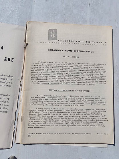 Vintage Encyclopedia Britannica Home Reading Guide Lot of 4- 1955