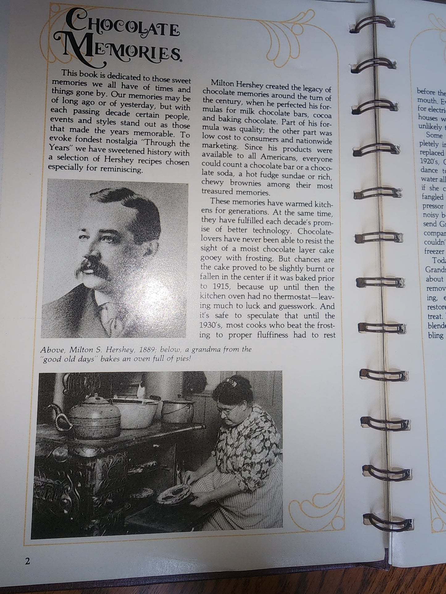 Hershey's Chocolate Memories through the years Cookbook sweet treats 1982