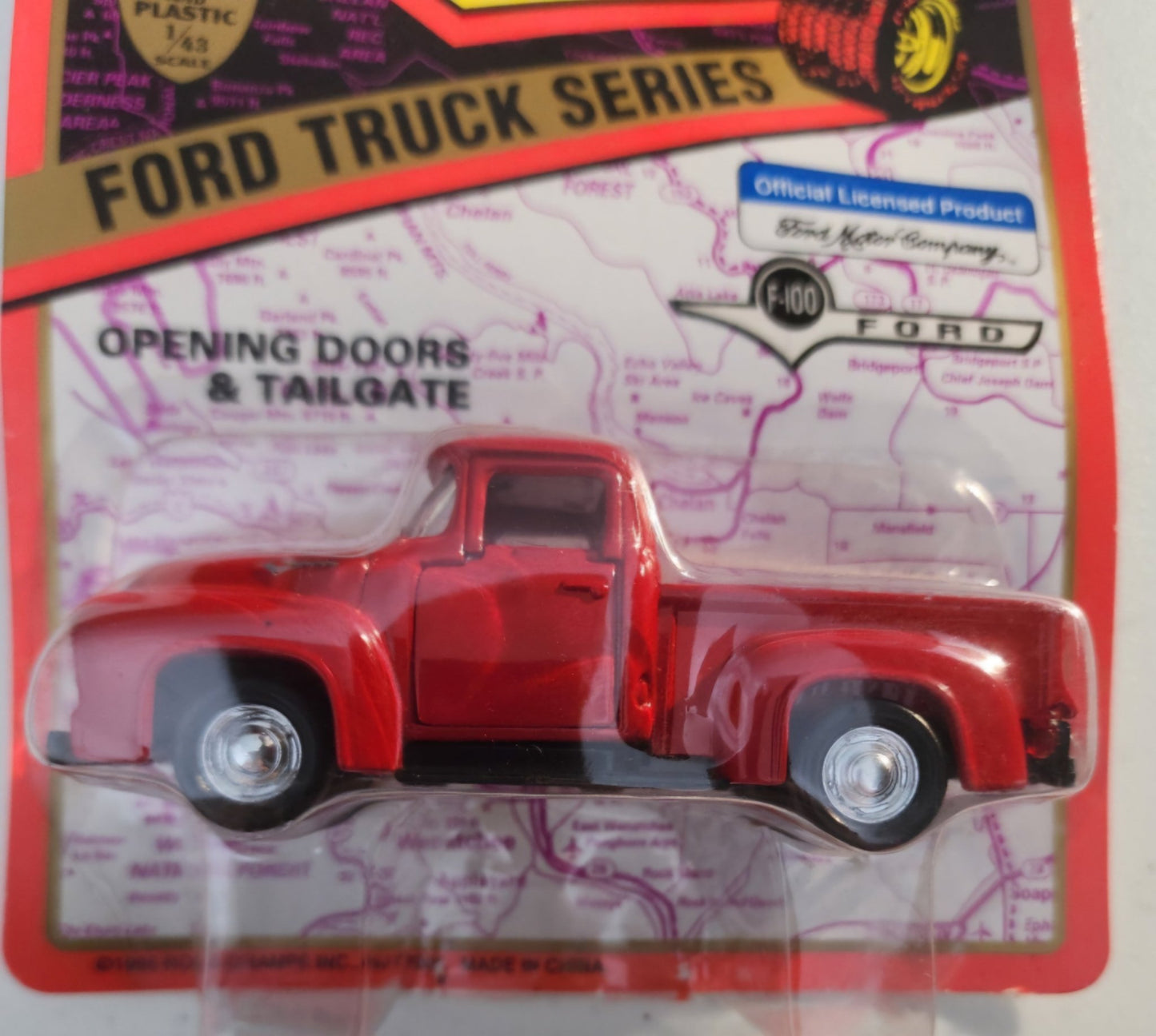 Road Champs Red Ford Diecast Truck Series Vintage New 1995 F100 Trademark - I Bought a Yard Sale