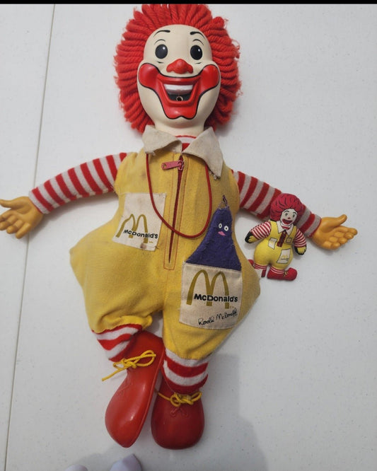 RONALD McDONALD Doll 21" - Hasbro - 1978 & 5" doll - I Bought a Yard Sale