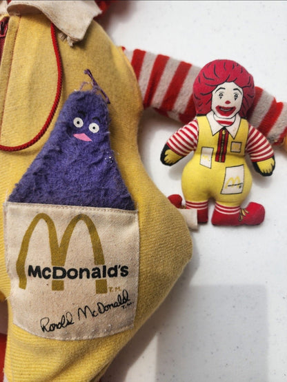 RONALD McDONALD Doll 21" - Hasbro - 1978 & 5" doll - I Bought a Yard Sale