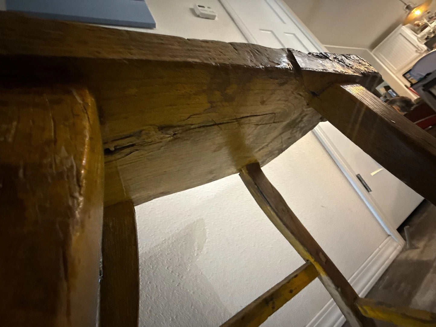 Antique Rustic Elm Saddle Stool