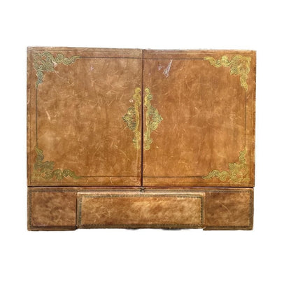 English Victorian Antique Leather Writing Box/Lap Desk