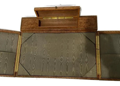 English Victorian Antique Leather Writing Box/Lap Desk