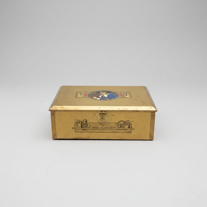 Vintage Raphael El Entawi Tobacco Humidor Tin Box